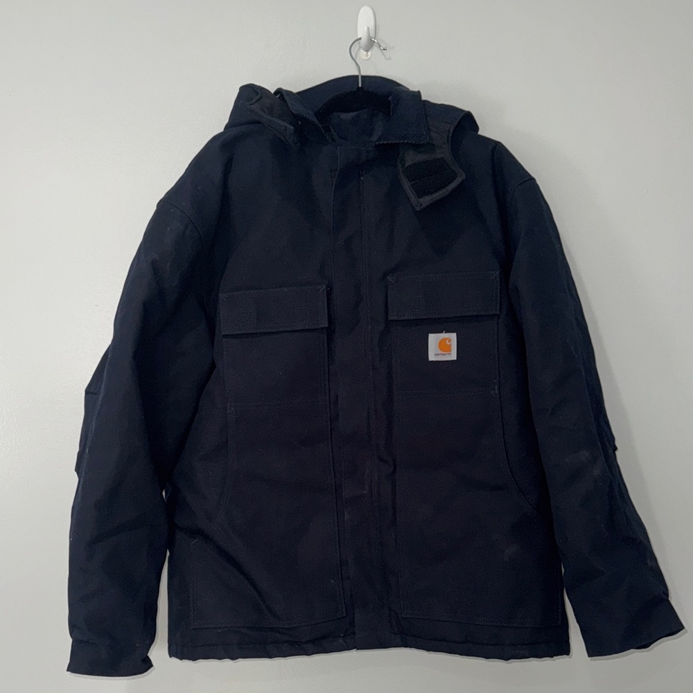 Carhartt Men's Loose Fit Duck Jacket XL Navy Blue New No Tags Outdoor Work